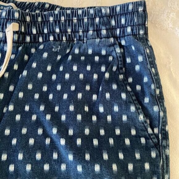 OLD NAVY Bermuda Shorts Women's Polka Dot/Blue Sz L Coastal Grandma Beachy Comfy - Picture 6 of 14